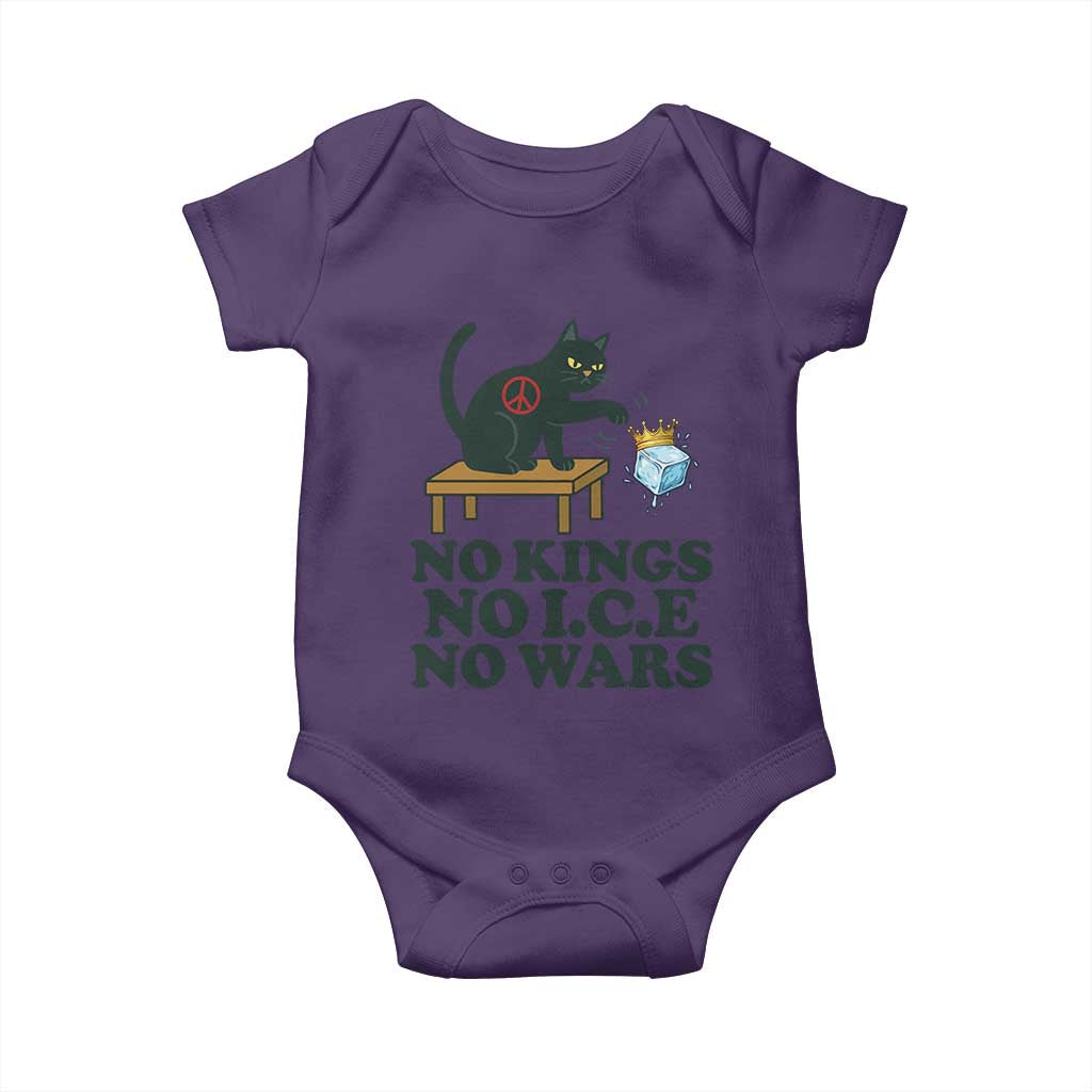 No Kings No Ice No Wars Cat Baby Onesie Funny Political Freedom Activist