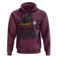 No Kings No Ice No Wars Cat Hoodie Funny Political Freedom Activist