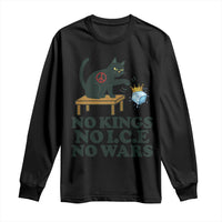 No Kings No Ice No Wars Cat Long Sleeve Shirt Funny Political Freedom Activist