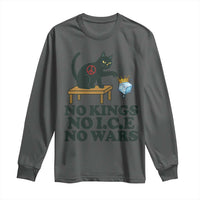 No Kings No Ice No Wars Cat Long Sleeve Shirt Funny Political Freedom Activist