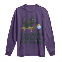 No Kings No Ice No Wars Cat Long Sleeve Shirt Funny Political Freedom Activist