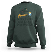 No Kings No Ice No Wars Cat Sweatshirt Funny Political Freedom Activist