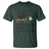 No Kings No Ice No Wars Cat T Shirt Funny Political Freedom Activist