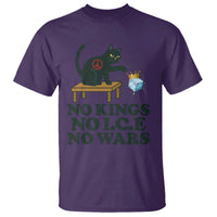 No Kings No Ice No Wars Cat T Shirt Funny Political Freedom Activist