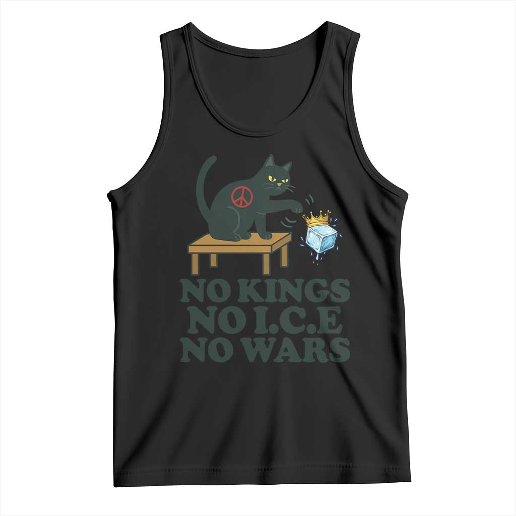 No Kings No Ice No Wars Cat Tank Top Funny Political Freedom Activist