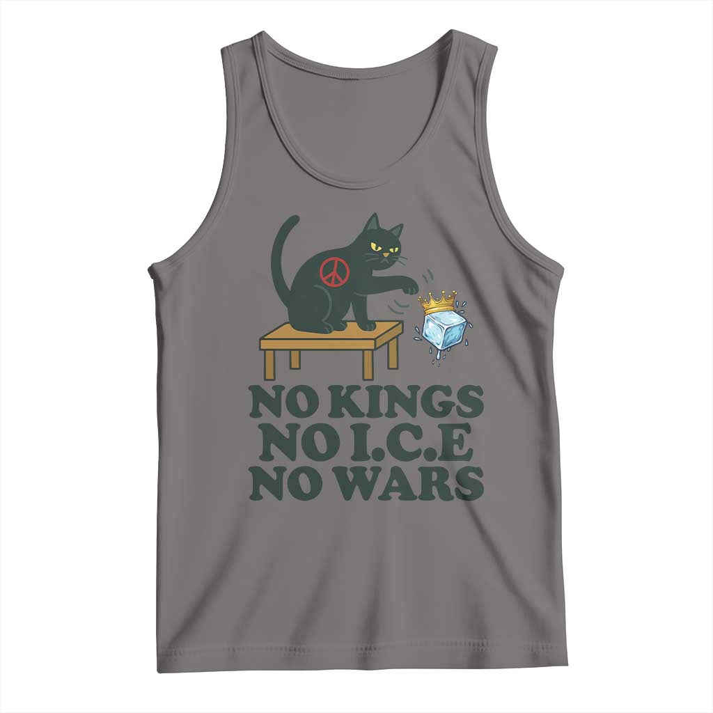No Kings No Ice No Wars Cat Tank Top Funny Political Freedom Activist