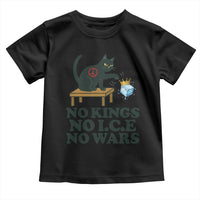 No Kings No Ice No Wars Cat Toddler T Shirt Funny Political Freedom Activist