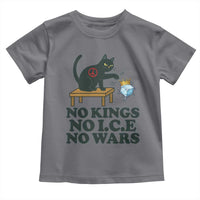 No Kings No Ice No Wars Cat Toddler T Shirt Funny Political Freedom Activist