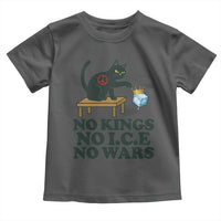 No Kings No Ice No Wars Cat Toddler T Shirt Funny Political Freedom Activist