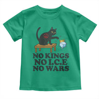 No Kings No Ice No Wars Cat Toddler T Shirt Funny Political Freedom Activist