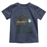 No Kings No Ice No Wars Cat Toddler T Shirt Funny Political Freedom Activist