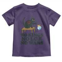 No Kings No Ice No Wars Cat Toddler T Shirt Funny Political Freedom Activist