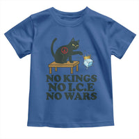 No Kings No Ice No Wars Cat Toddler T Shirt Funny Political Freedom Activist