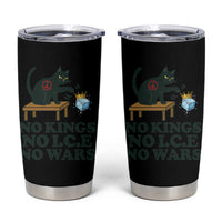 No Kings No Ice No Wars Cat Tumbler Cup Funny Political Freedom Activist