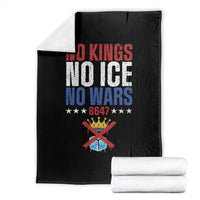 No Kings No Ice No Wars 8647 Throw Blanket Rejecting Kings Anti Authoritarian