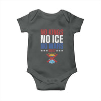 No Kings No Ice No Wars 8647 Baby Onesie Rejecting Kings Anti Authoritarian