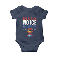 No Kings No Ice No Wars 8647 Baby Onesie Rejecting Kings Anti Authoritarian