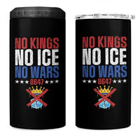 No Kings No Ice No Wars 8647 4 in 1 Can Cooler Tumbler Rejecting Kings Anti Authoritarian