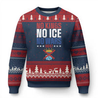 No Kings No Ice No Wars 8647 Ugly Christmas Sweater Rejecting Kings Anti Authoritarian