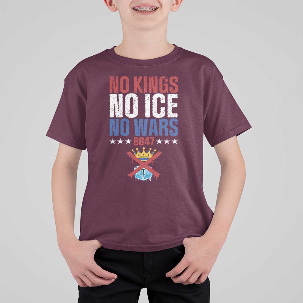 No Kings No Ice No Wars 8647 T Shirt For Kid Rejecting Kings Anti Authoritarian