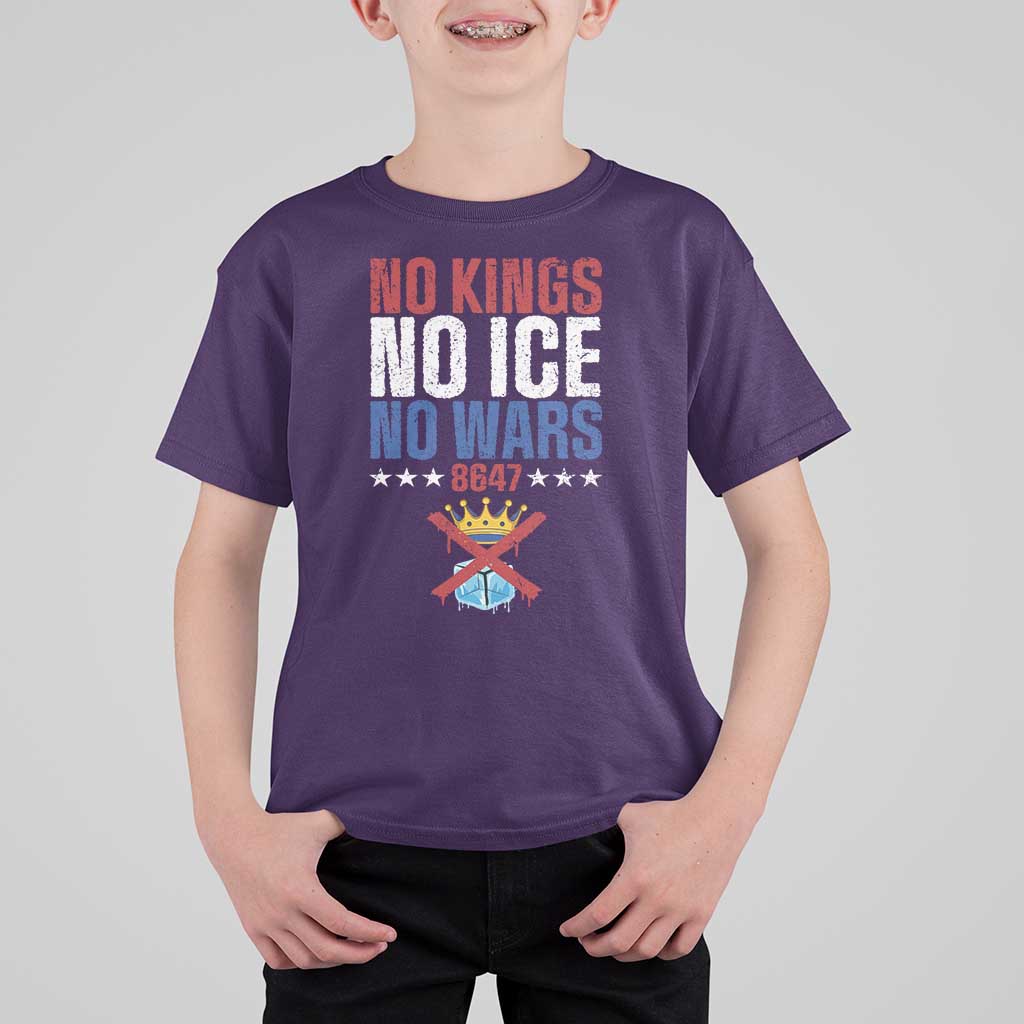 No Kings No Ice No Wars 8647 T Shirt For Kid Rejecting Kings Anti Authoritarian
