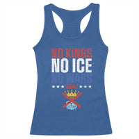 No Kings No Ice No Wars 8647 Racerback Tank Top Rejecting Kings Anti Authoritarian