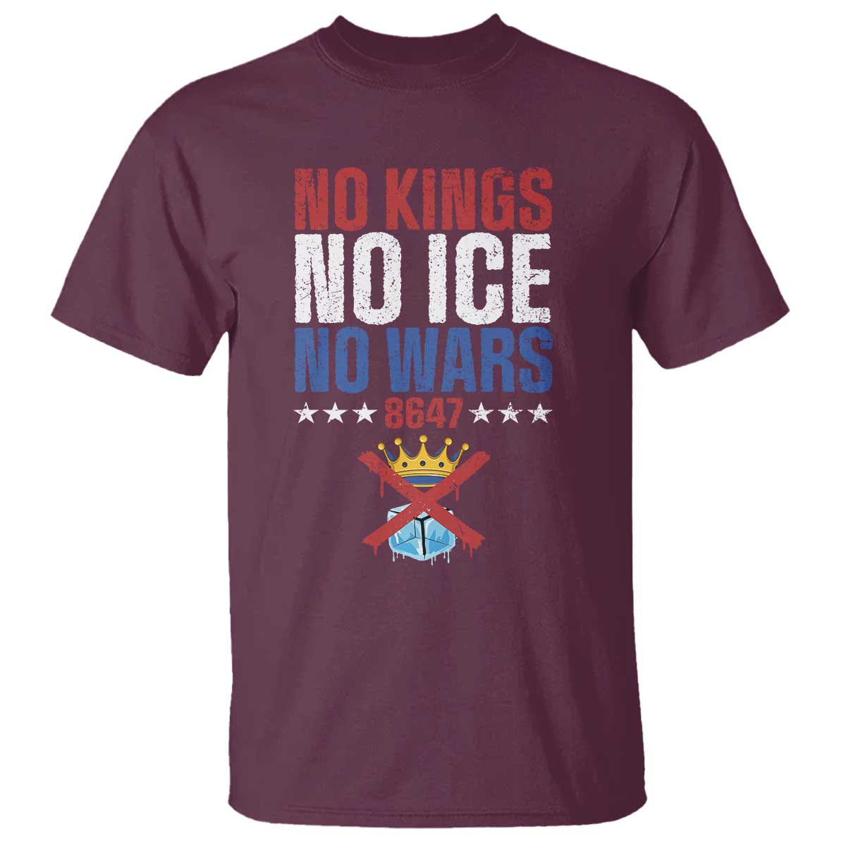 No Kings No Ice No Wars 8647 T Shirt Rejecting Kings Anti Authoritarian