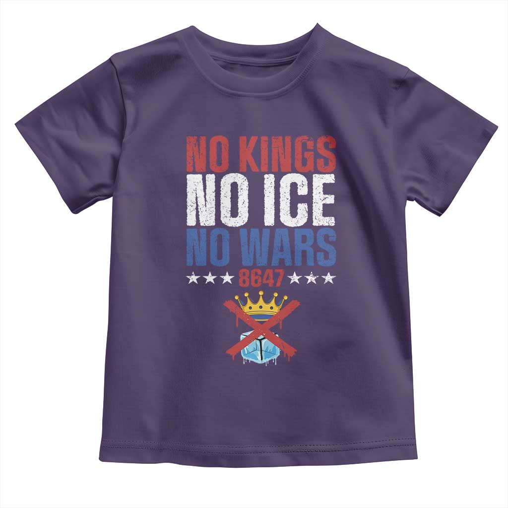No Kings No Ice No Wars 8647 Toddler T Shirt Rejecting Kings Anti Authoritarian