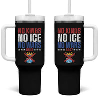 No Kings No Ice No Wars 8647 Tumbler With Handle Rejecting Kings Anti Authoritarian