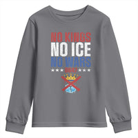No Kings No Ice No Wars 8647 Youth Sweatshirt Rejecting Kings Anti Authoritarian
