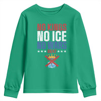 No Kings No Ice No Wars 8647 Youth Sweatshirt Rejecting Kings Anti Authoritarian
