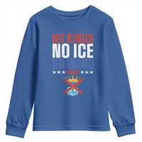 No Kings No Ice No Wars 8647 Youth Sweatshirt Rejecting Kings Anti Authoritarian