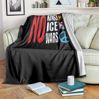 No Kings No Ice No Wars Throw Blanket Political Protest Peace Sign