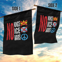 No Kings No Ice No Wars Garden Flag Political Protest Peace Sign