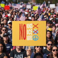 No Kings No Ice No Wars Protest Sign Political Protest Peace Sign
