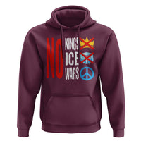 No Kings No Ice No Wars Hoodie Political Protest Peace Sign