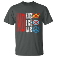No Kings No Ice No Wars T Shirt Political Protest Peace Sign