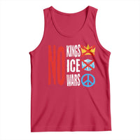 No Kings No Ice No Wars Tank Top Political Protest Peace Sign