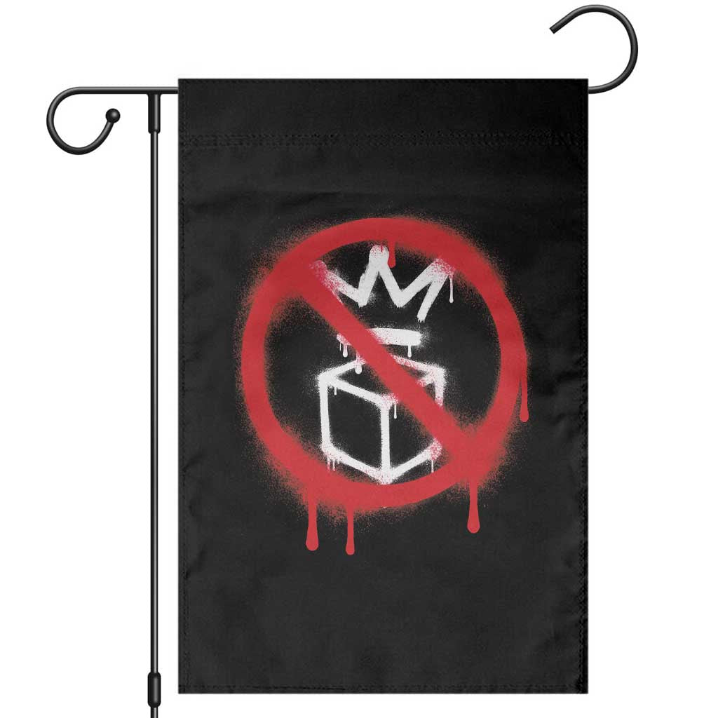 No Kings No Ice Protest Garden Flag Vintage Political Stop Sign Graffiti Graphic