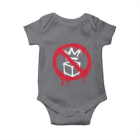 No Kings No Ice Protest Baby Onesie Vintage Political Stop Sign Graffiti Graphic