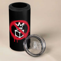 No Kings No Ice Protest 4 in 1 Can Cooler Tumbler Vintage Political Stop Sign Graffiti Graphic