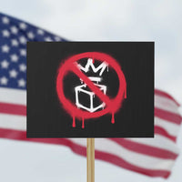 No Kings No Ice Protest Protest Sign Vintage Political Stop Sign Graffiti Graphic
