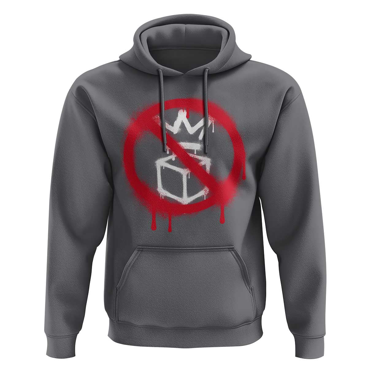 No Kings No Ice Protest Hoodie Vintage Political Stop Sign Graffiti Graphic
