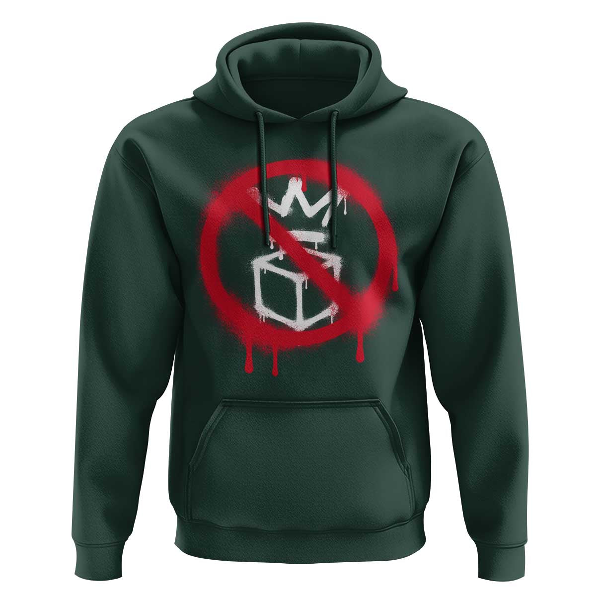 No Kings No Ice Protest Hoodie Vintage Political Stop Sign Graffiti Graphic