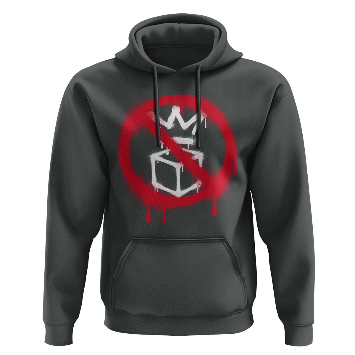 No Kings No Ice Protest Hoodie Vintage Political Stop Sign Graffiti Graphic