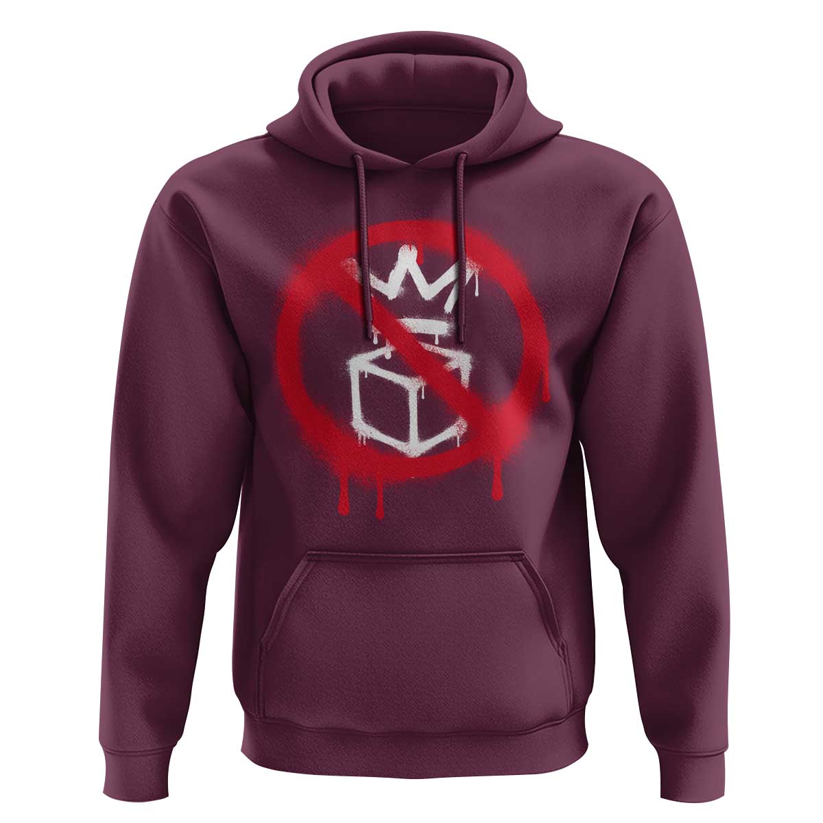 No Kings No Ice Protest Hoodie Vintage Political Stop Sign Graffiti Graphic