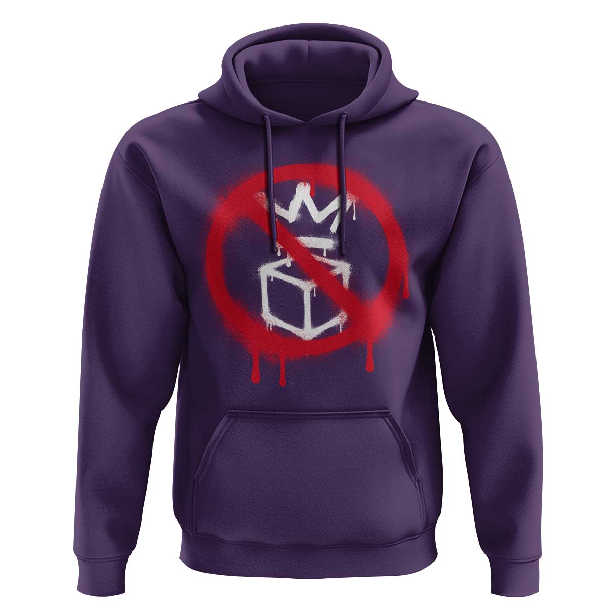 No Kings No Ice Protest Hoodie Vintage Political Stop Sign Graffiti Graphic