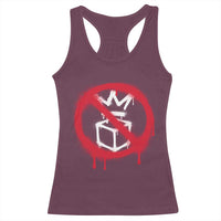 No Kings No Ice Protest Racerback Tank Top Vintage Political Stop Sign Graffiti Graphic