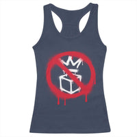 No Kings No Ice Protest Racerback Tank Top Vintage Political Stop Sign Graffiti Graphic