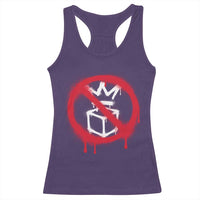 No Kings No Ice Protest Racerback Tank Top Vintage Political Stop Sign Graffiti Graphic